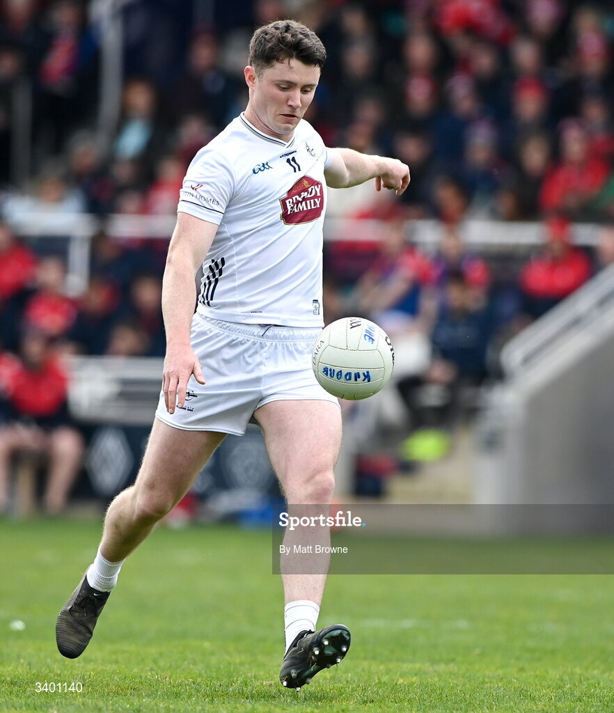 22 March 2026; Alex Beirne of Kildare during the Allianz Football League Division 2 match between Kildare and Louth at Cedral St Conleth's Park in Newbridge, Kildare. Photo by Matt Browne/Sportsfile