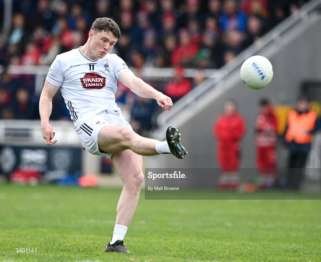 22 March 2026; Alex Beirne of Kildare during the Allianz Football League Division 2 match between Kildare and Louth at Cedral St Conleth's Park in Newbridge, Kildare. Photo by Matt Browne/Sportsfile