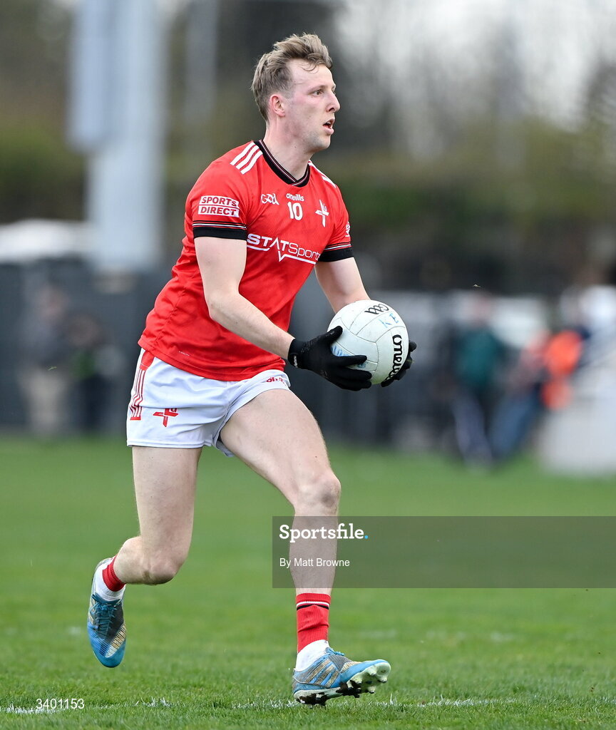 22 March 2026; Paul Matthews of Louth during the Allianz Football League Division 2 match between Kildare and Louth at Cedral St Conleth's Park in Newbridge, Kildare. Photo by Matt Browne/Sportsfile