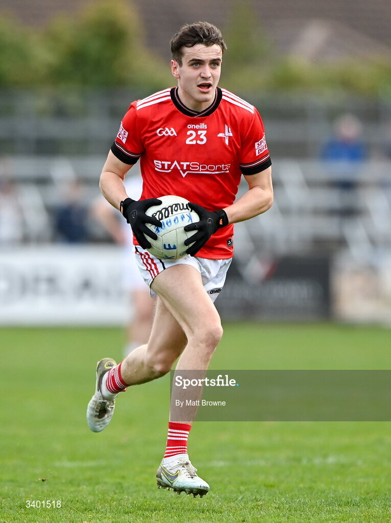 22 March 2026; Tadgh McDonnell of Louth during the Allianz Football League Division 2 match between Kildare and Louth at Cedral St Conleth's Park in Newbridge, Kildare. Photo by Matt Browne/Sportsfile