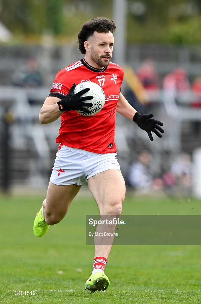 22 March 2026; Conor Branigan of Louth during the Allianz Football League Division 2 match between Kildare and Louth at Cedral St Conleth's Park in Newbridge, Kildare. Photo by Matt Browne/Sportsfile
