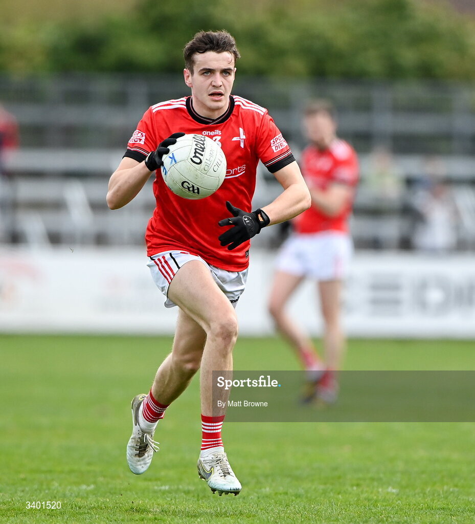22 March 2026; Tadgh McDonnell of Louth during the Allianz Football League Division 2 match between Kildare and Louth at Cedral St Conleth's Park in Newbridge, Kildare. Photo by Matt Browne/Sportsfile