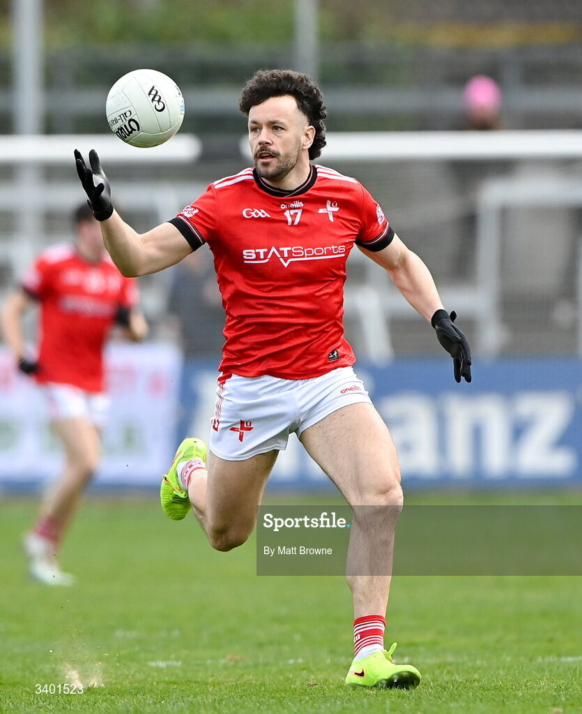 22 March 2026; Conor Branigan of Louth during the Allianz Football League Division 2 match between Kildare and Louth at Cedral St Conleth's Park in Newbridge, Kildare. Photo by Matt Browne/Sportsfile