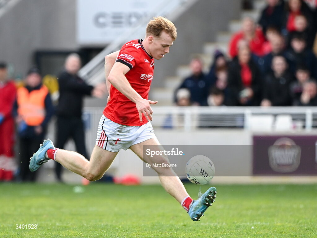 22 March 2026; Ciaran Keenan 0f Louth during the Allianz Football League Division 2 match between Kildare and Louth at Cedral St Conleth's Park in Newbridge, Kildare. Photo by Matt Browne/Sportsfile