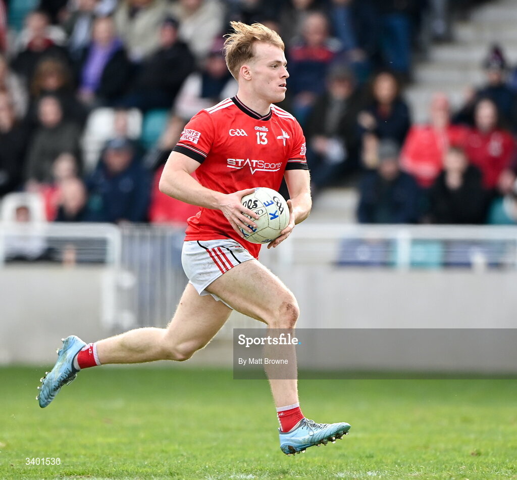 22 March 2026; Ciaran Keenan 0f Louth during the Allianz Football League Division 2 match between Kildare and Louth at Cedral St Conleth's Park in Newbridge, Kildare. Photo by Matt Browne/Sportsfile