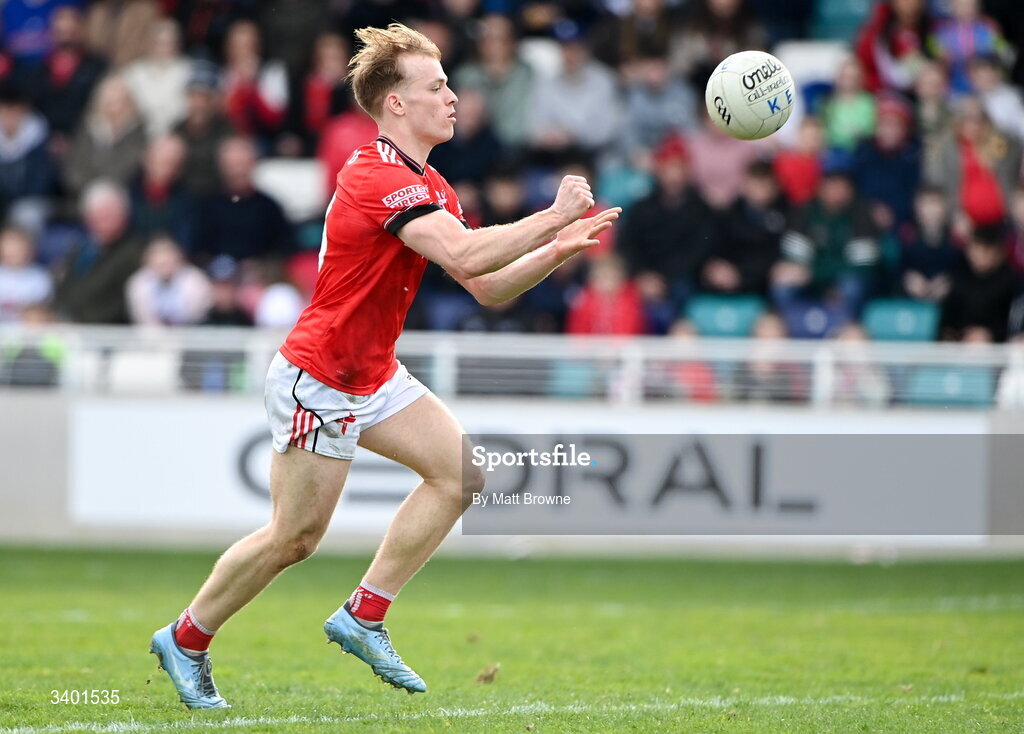 22 March 2026; Ciaran Keenan 0f Louth during the Allianz Football League Division 2 match between Kildare and Louth at Cedral St Conleth's Park in Newbridge, Kildare. Photo by Matt Browne/Sportsfile