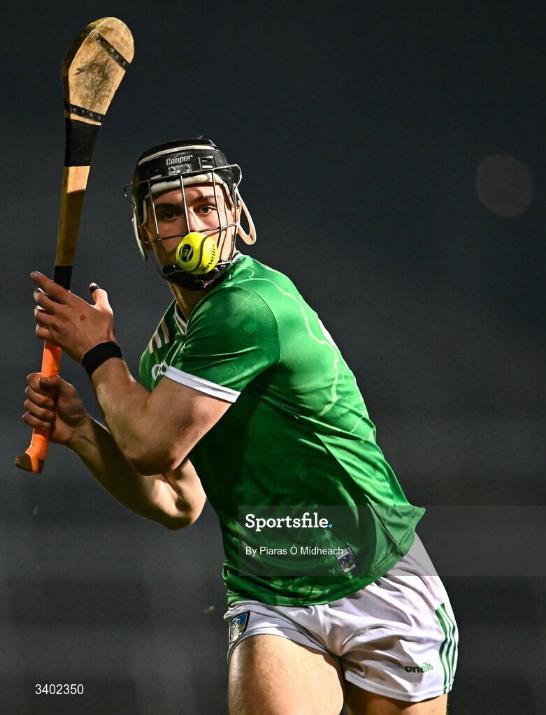 21 March 2026; Aidan O'Connor of Limerick during the Allianz Hurling League Division 1A match between Limerick and Galway at TUS Gaelic Grounds in Limerick. Photo by Piaras Ó Mídheach/Sportsfile
