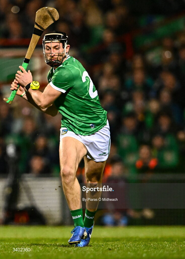 21 March 2026; Ethan Hurley of Limerick during the Allianz Hurling League Division 1A match between Limerick and Galway at TUS Gaelic Grounds in Limerick. Photo by Piaras Ó Mídheach/Sportsfile