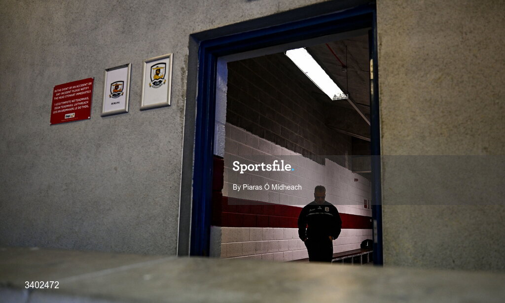 22 March 2026; Galway manager Padraic Joyce before the Allianz Football League Division 1 match between Galway and Dublin at Pearse Stadium in Galway. Photo by Piaras Ó Mídheach/Sportsfile