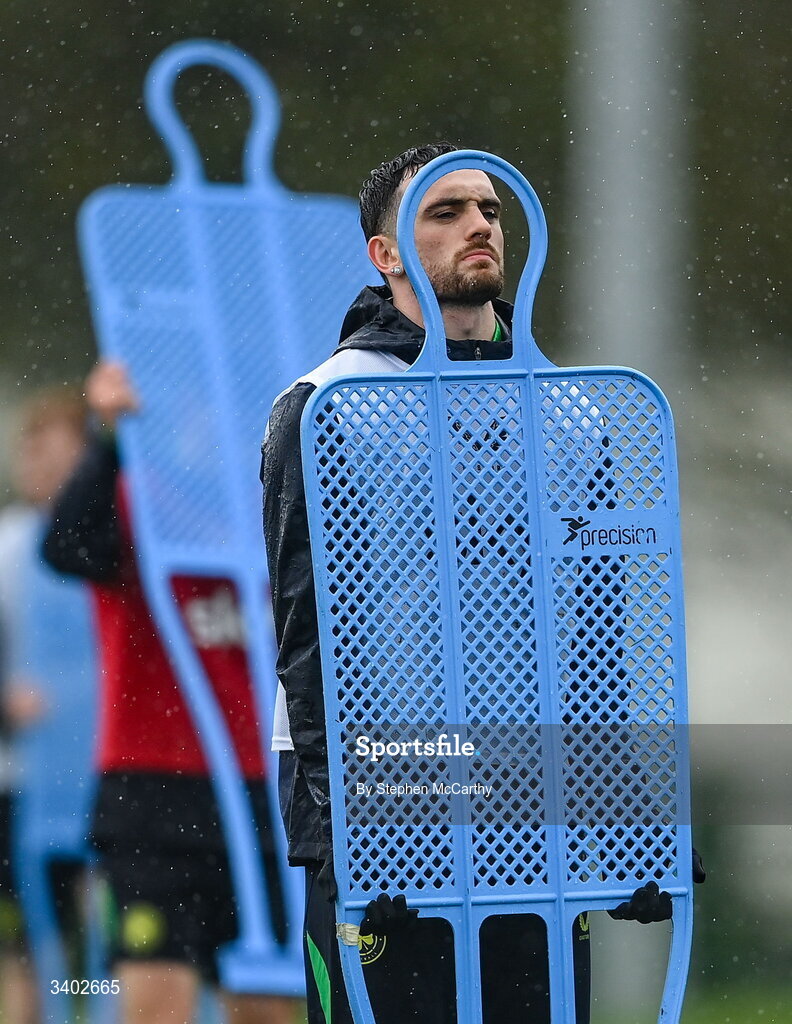 24 March 2026; Troy Parrott during a Republic of Ireland men's training session at the FAI National Training Centre in Abbotstown, Dublin. Photo by Stephen McCarthy/Sportsfile