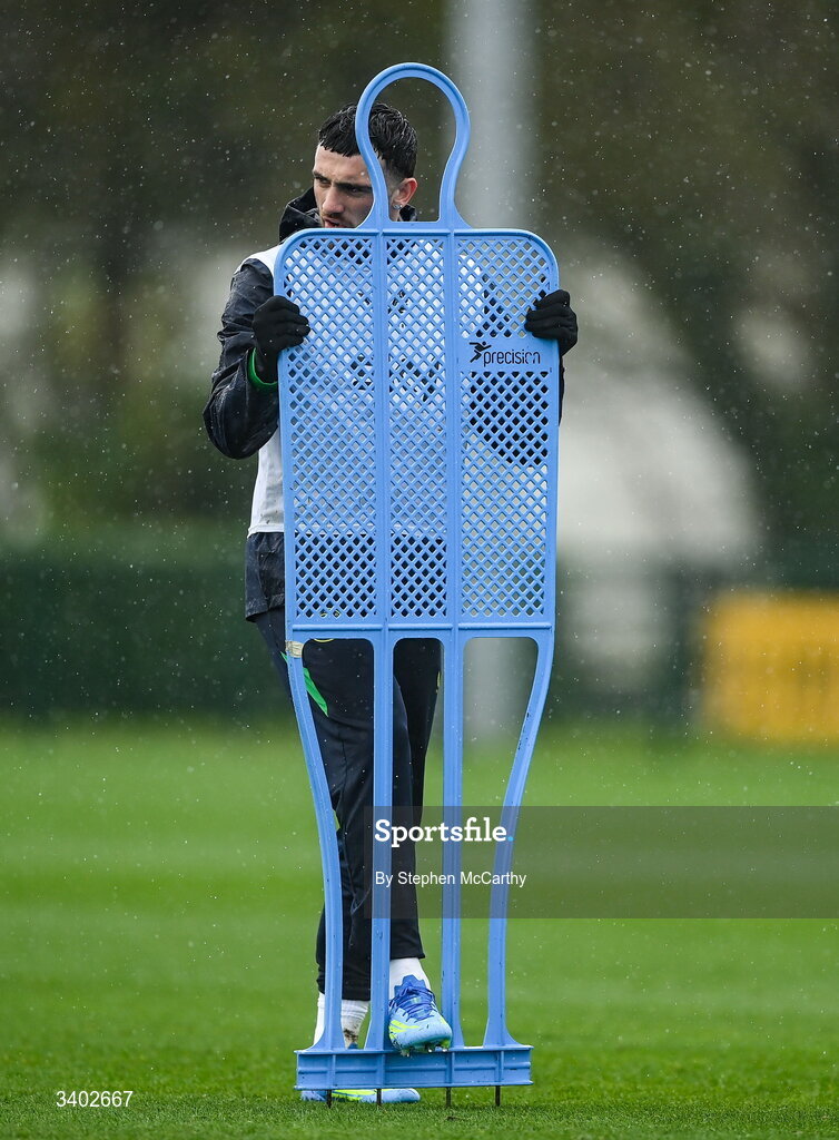 24 March 2026; Troy Parrott during a Republic of Ireland men's training session at the FAI National Training Centre in Abbotstown, Dublin. Photo by Stephen McCarthy/Sportsfile