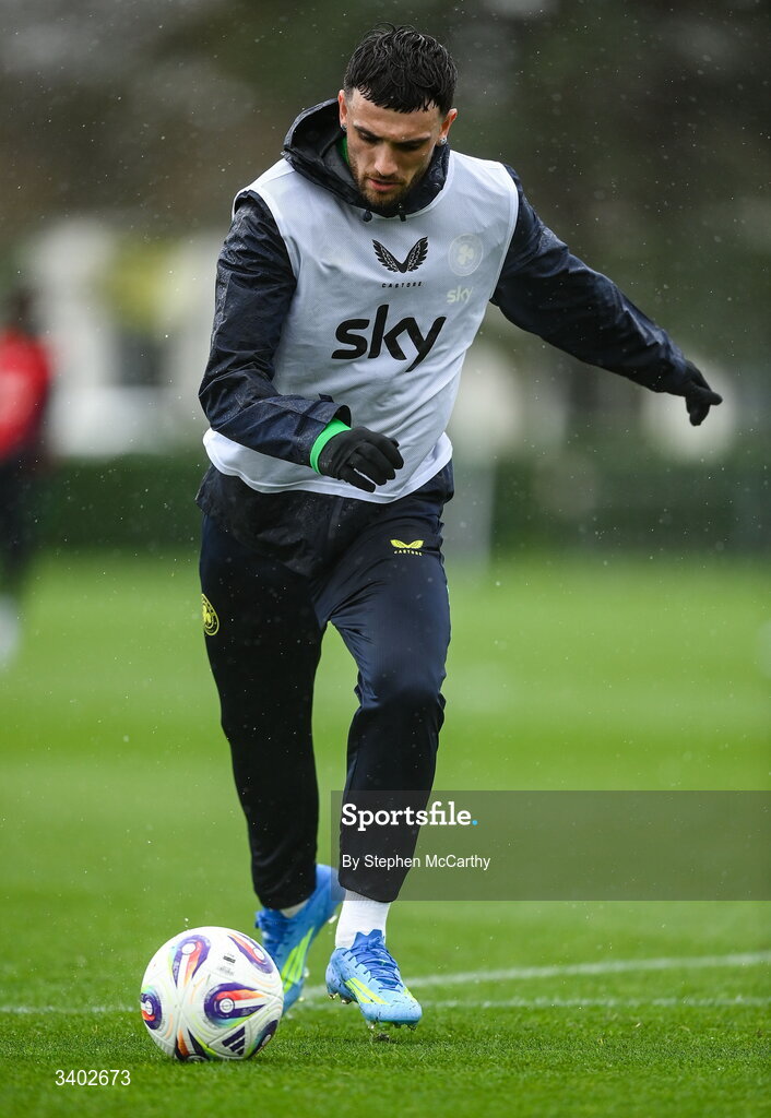 24 March 2026; Troy Parrott during a Republic of Ireland men's training session at the FAI National Training Centre in Abbotstown, Dublin. Photo by Stephen McCarthy/Sportsfile