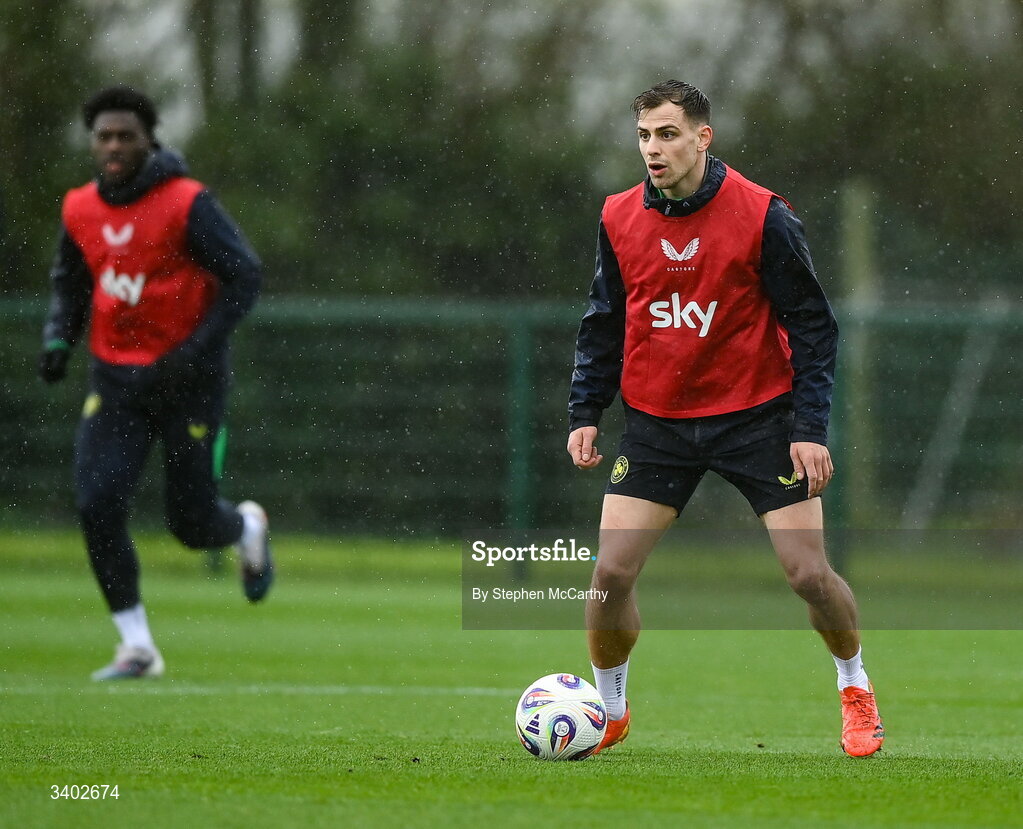 24 March 2026; Jayson Molumby during a Republic of Ireland men's training session at the FAI National Training Centre in Abbotstown, Dublin. Photo by Stephen McCarthy/Sportsfile