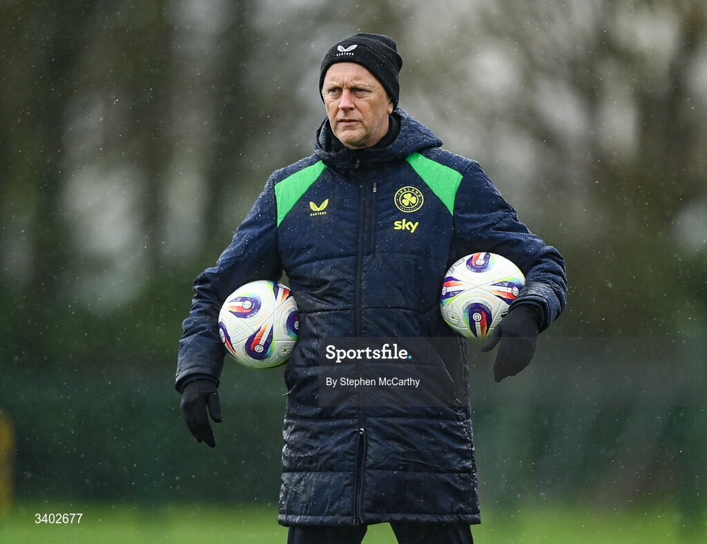 24 March 2026; Head coach Heimir Hallgrimsson during a Republic of Ireland men's training session at the FAI National Training Centre in Abbotstown, Dublin. Photo by Stephen McCarthy/Sportsfile