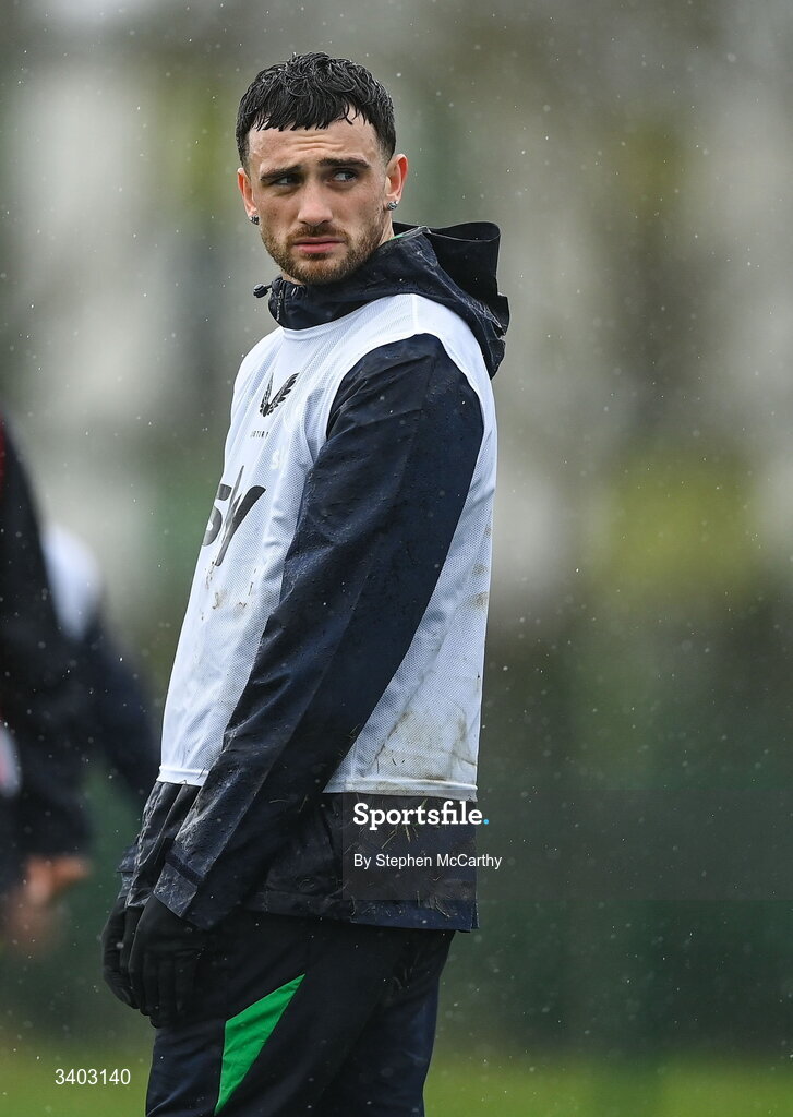 24 March 2026; Troy Parrott during a Republic of Ireland men's training session at the FAI National Training Centre in Abbotstown, Dublin. Photo by Stephen McCarthy/Sportsfile
