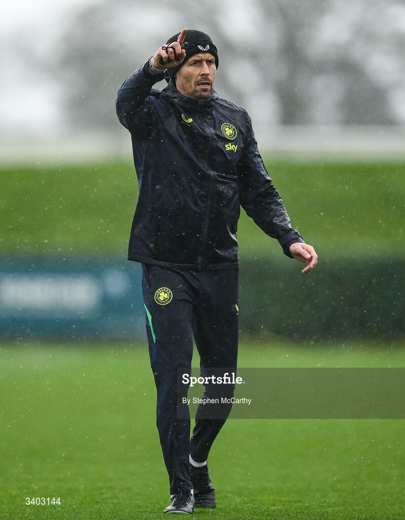 24 March 2026; Assistant coach Paddy McCarthy during a Republic of Ireland men's training session at the FAI National Training Centre in Abbotstown, Dublin. Photo by Stephen McCarthy/Sportsfile