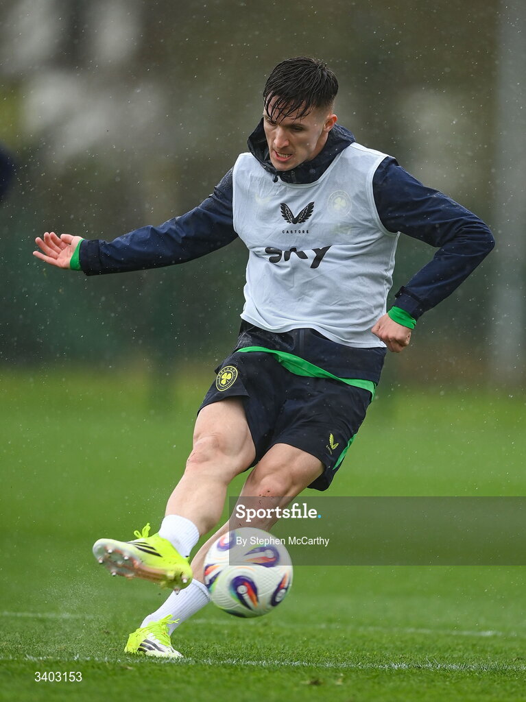 24 March 2026; Johnny Kenny during a Republic of Ireland men's training session at the FAI National Training Centre in Abbotstown, Dublin. Photo by Stephen McCarthy/Sportsfile