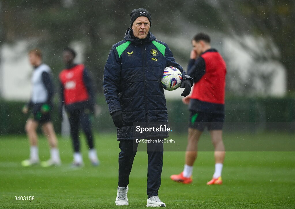 24 March 2026; Head coach Heimir Hallgrimsson during a Republic of Ireland men's training session at the FAI National Training Centre in Abbotstown, Dublin. Photo by Stephen McCarthy/Sportsfile