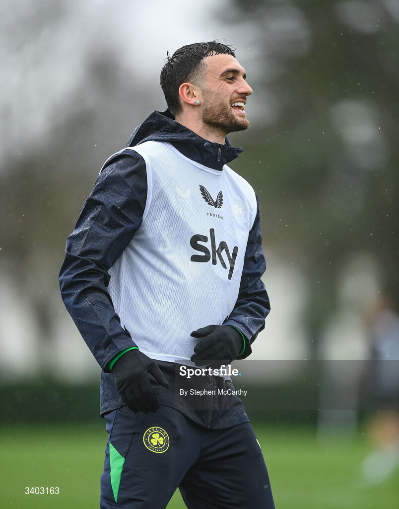 24 March 2026; Troy Parrott during a Republic of Ireland men's training session at the FAI National Training Centre in Abbotstown, Dublin. Photo by Stephen McCarthy/Sportsfile
