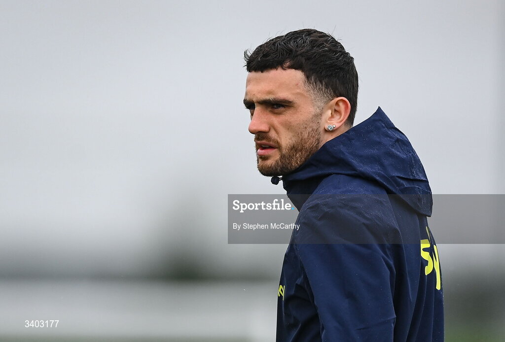 24 March 2026; Troy Parrott during a Republic of Ireland men's training session at the FAI National Training Centre in Abbotstown, Dublin. Photo by Stephen McCarthy/Sportsfile