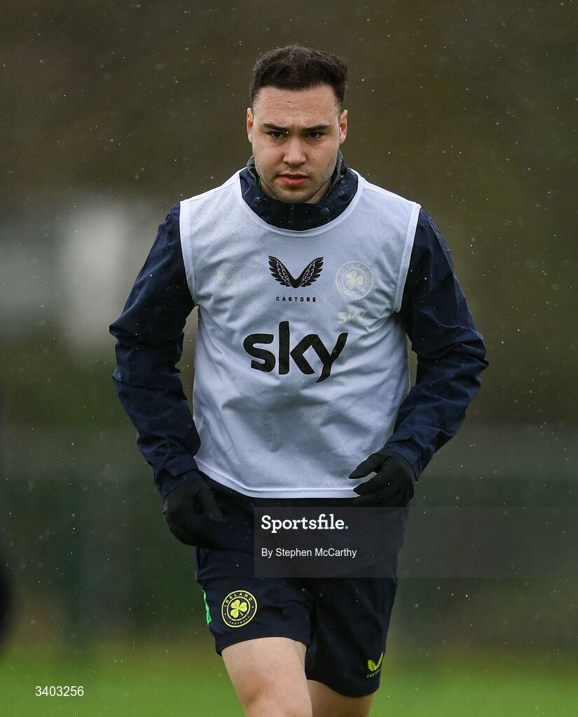 24 March 2026; Harvey Vale during a Republic of Ireland men's training session at the FAI National Training Centre in Abbotstown, Dublin. Photo by Stephen McCarthy/Sportsfile