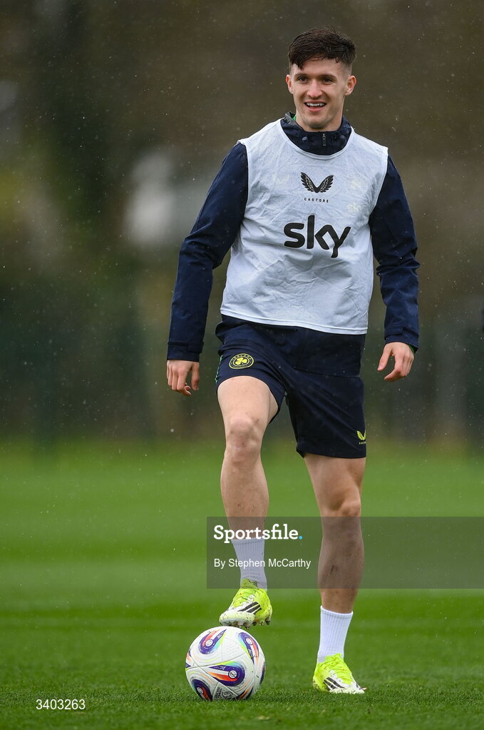 24 March 2026; Johnny Kenny during a Republic of Ireland men's training session at the FAI National Training Centre in Abbotstown, Dublin. Photo by Stephen McCarthy/Sportsfile