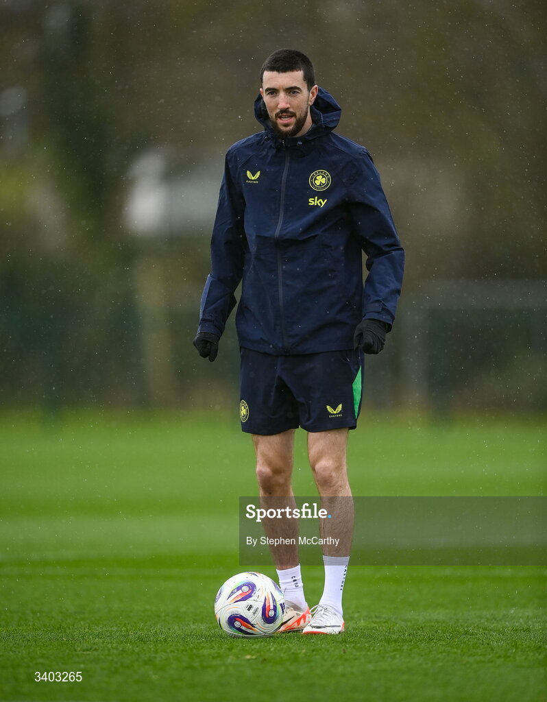 24 March 2026; Finn Azaz during a Republic of Ireland men's training session at the FAI National Training Centre in Abbotstown, Dublin. Photo by Stephen McCarthy/Sportsfile