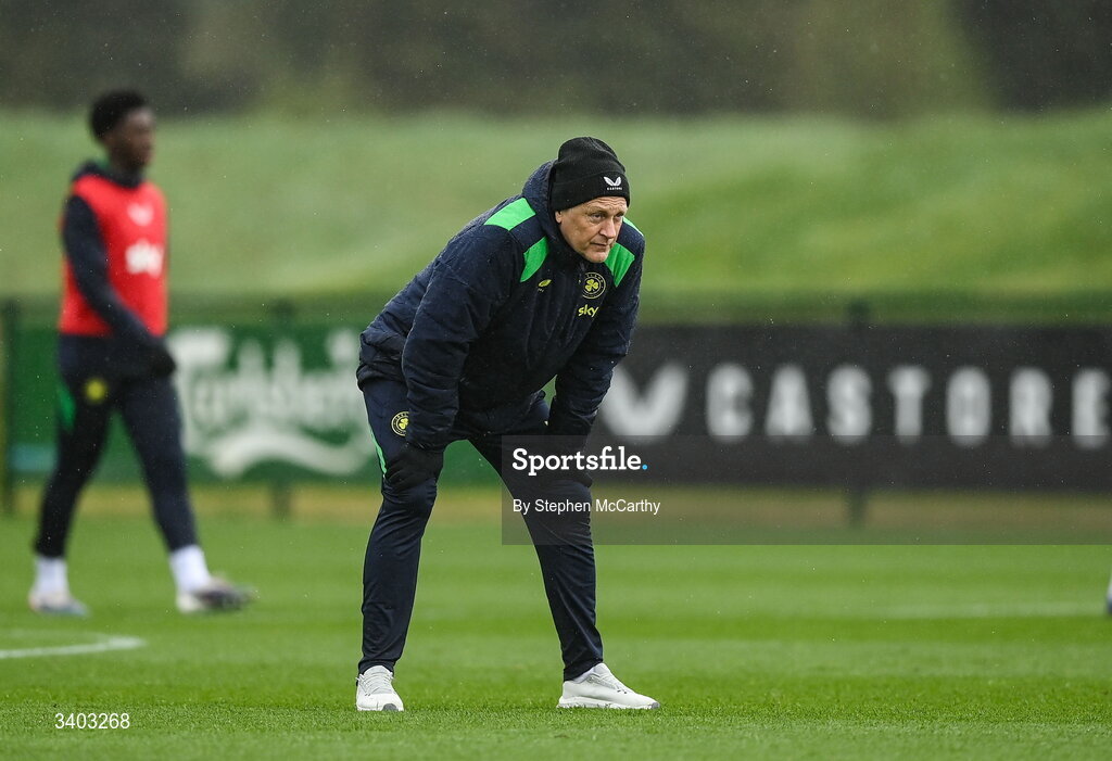 24 March 2026; Head coach Heimir Hallgrimsson during a Republic of Ireland men's training session at the FAI National Training Centre in Abbotstown, Dublin. Photo by Stephen McCarthy/Sportsfile