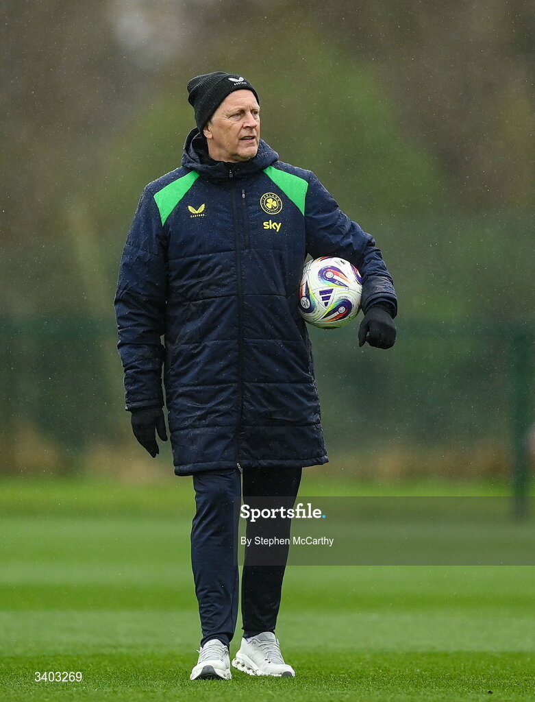 24 March 2026; Head coach Heimir Hallgrimsson during a Republic of Ireland men's training session at the FAI National Training Centre in Abbotstown, Dublin. Photo by Stephen McCarthy/Sportsfile