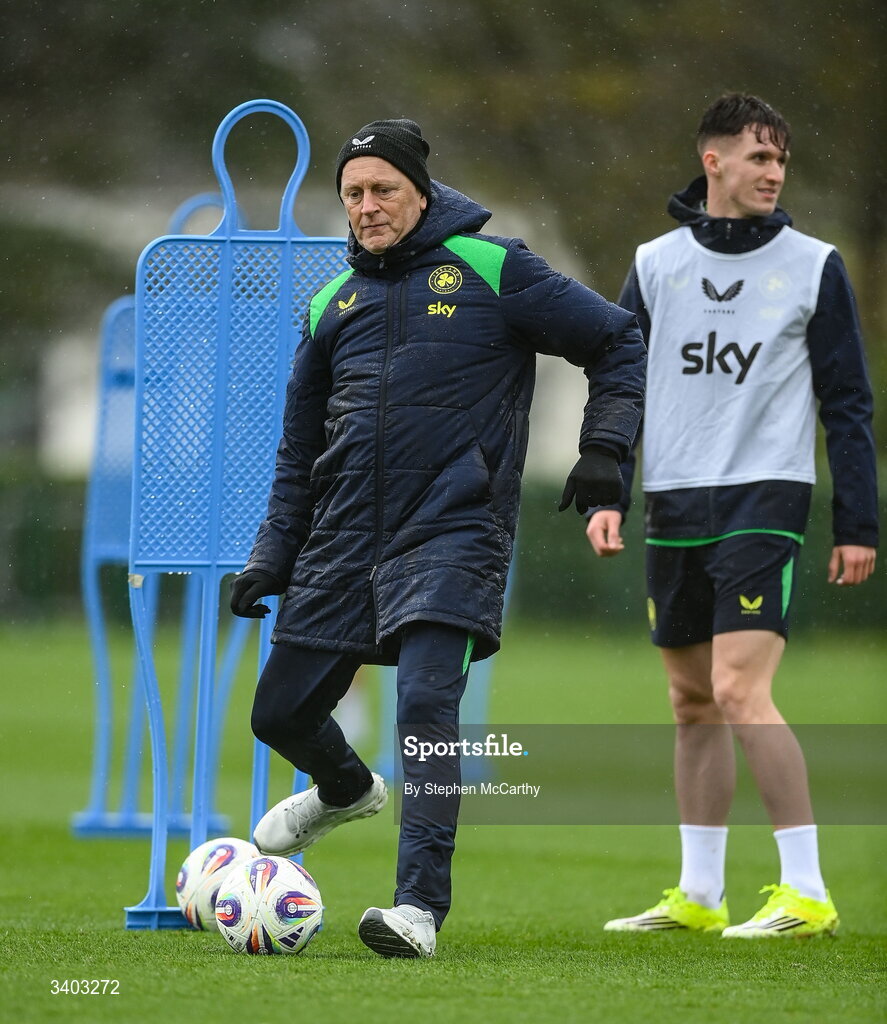 24 March 2026; Head coach Heimir Hallgrimsson during a Republic of Ireland men's training session at the FAI National Training Centre in Abbotstown, Dublin. Photo by Stephen McCarthy/Sportsfile