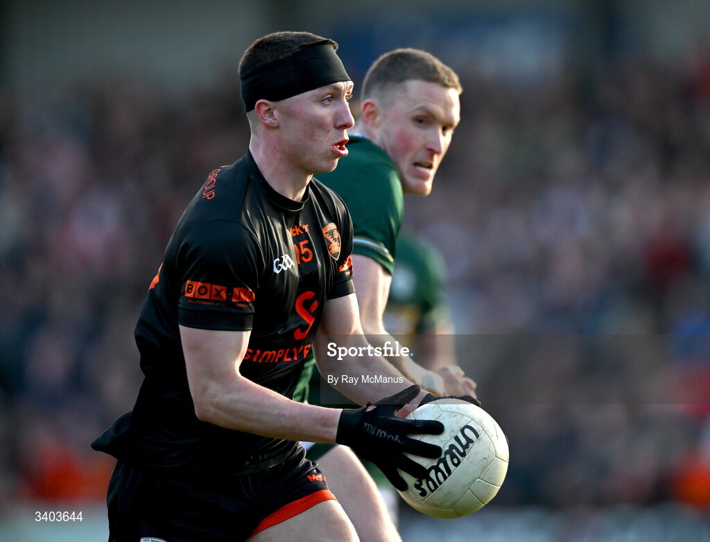 22 March 2026; Oisín Conaty of Armagh during the Allianz Football League Division 1 match between Armagh and Kerry at BOX-IT Athletic Grounds in Armagh. Photo by Ray McManus/Sportsfile