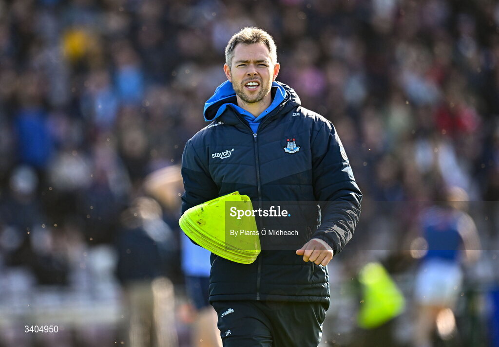 22 March 2026; Dublin coach Dean Rock before the Allianz Football League Division 1 match between Galway and Dublin at Pearse Stadium in Galway. Photo by Piaras Ó Mídheach/Sportsfile