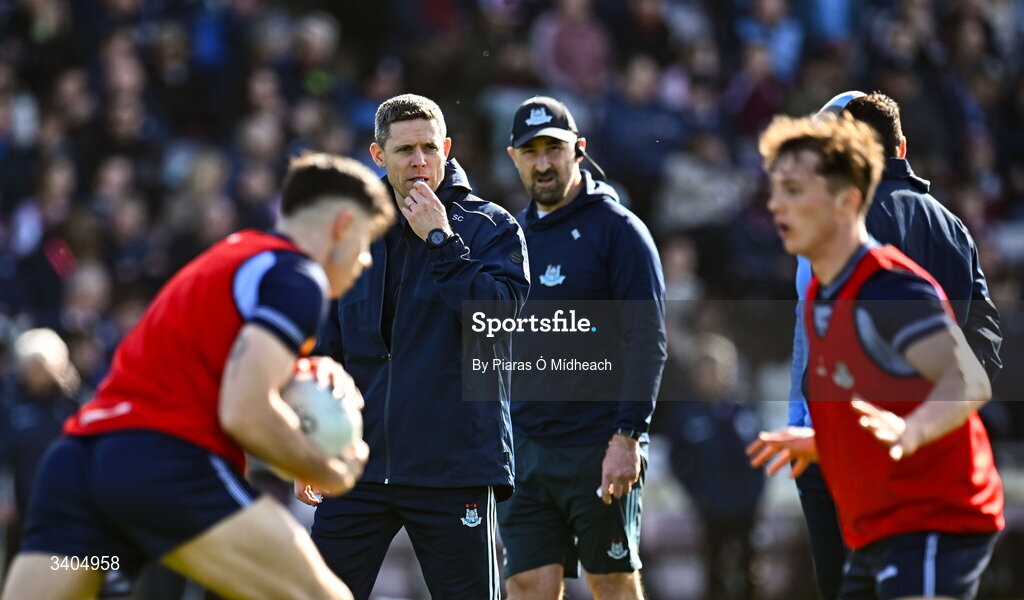 22 March 2026; Dublin coach Stephen Cluxton before the Allianz Football League Division 1 match between Galway and Dublin at Pearse Stadium in Galway. Photo by Piaras Ó Mídheach/Sportsfile