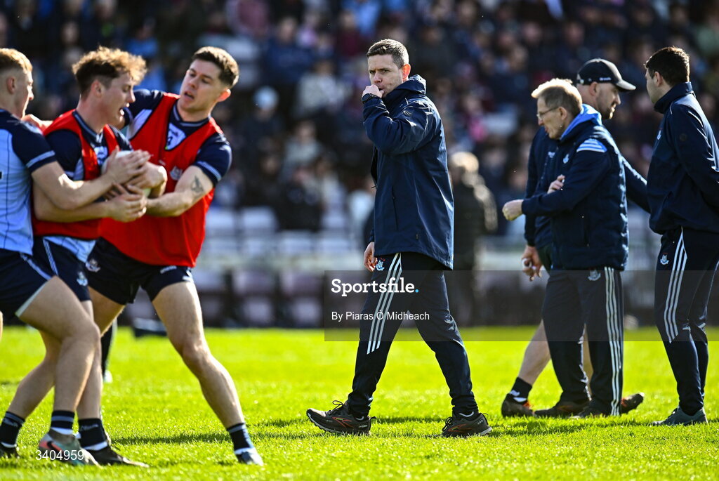 22 March 2026; Dublin coach Stephen Cluxton before the Allianz Football League Division 1 match between Galway and Dublin at Pearse Stadium in Galway. Photo by Piaras Ó Mídheach/Sportsfile