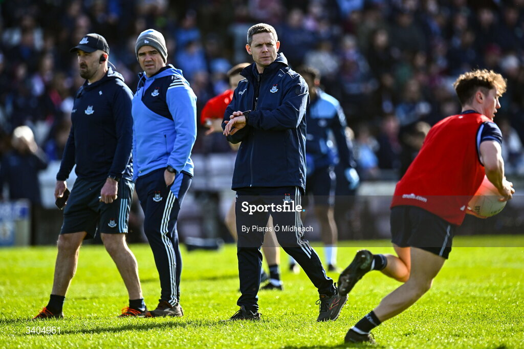 22 March 2026; Dublin coach Stephen Cluxton before the Allianz Football League Division 1 match between Galway and Dublin at Pearse Stadium in Galway. Photo by Piaras Ó Mídheach/Sportsfile