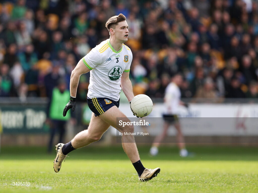 22 March 2026; Séan Rafferty of Meath during the Allianz Football League Division 2 match between Offaly and Meath at Glenisk O'Connor Park in Tullamore, Offaly. Photo by Michael P Ryan/Sportsfile
