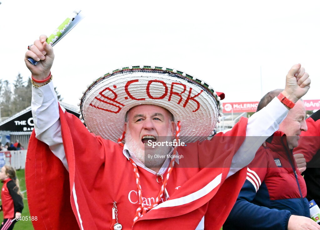 22 March 2026; Cork supporter Cyril Kavanagh after the Allianz Football League Division 2 match between Tyrone and Cork at O'Neills Healy Park in Omagh, Tyrone. Photo by Oliver McVeigh/Sportsfile