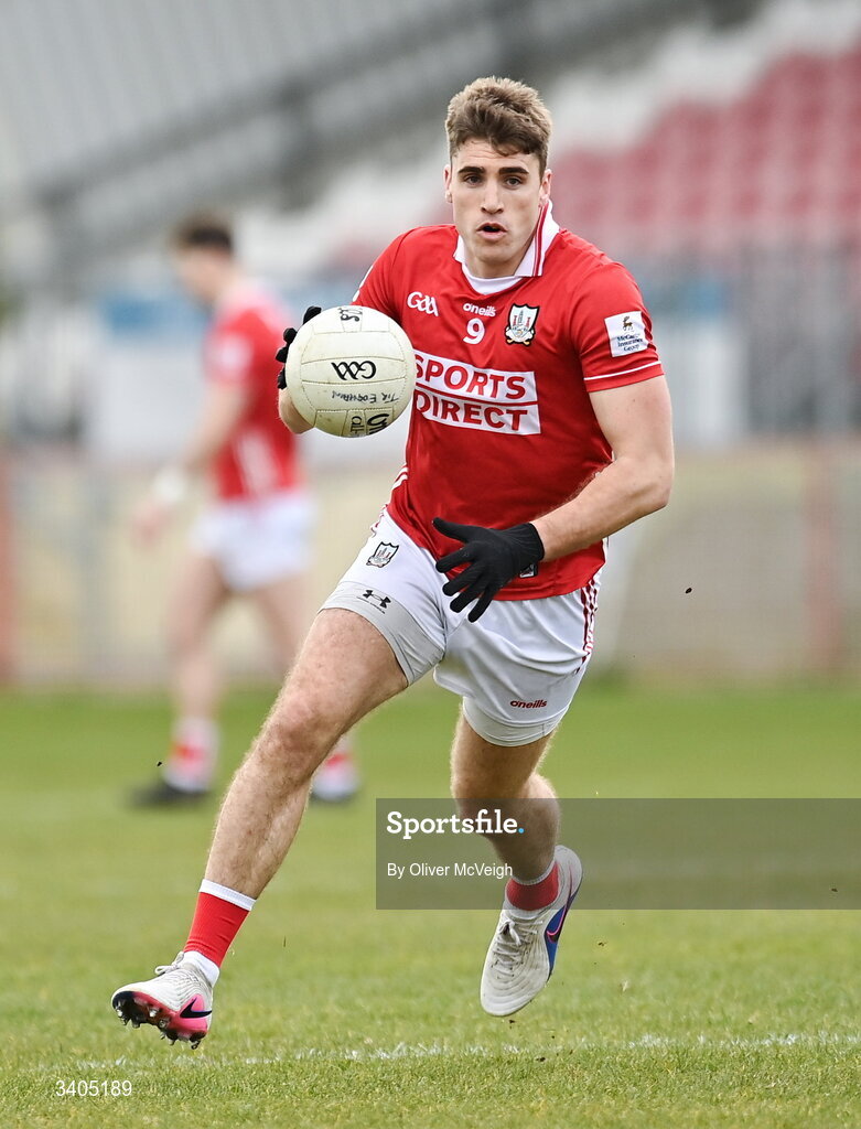22 March 2026; Ian Maguire of Cork during the Allianz Football League Division 2 match between Tyrone and Cork at O'Neills Healy Park in Omagh, Tyrone. Photo by Oliver McVeigh/Sportsfile