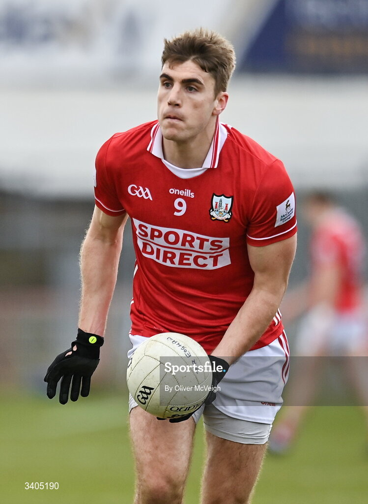 22 March 2026; Ian Maguire of Cork during the Allianz Football League Division 2 match between Tyrone and Cork at O'Neills Healy Park in Omagh, Tyrone. Photo by Oliver McVeigh/Sportsfile