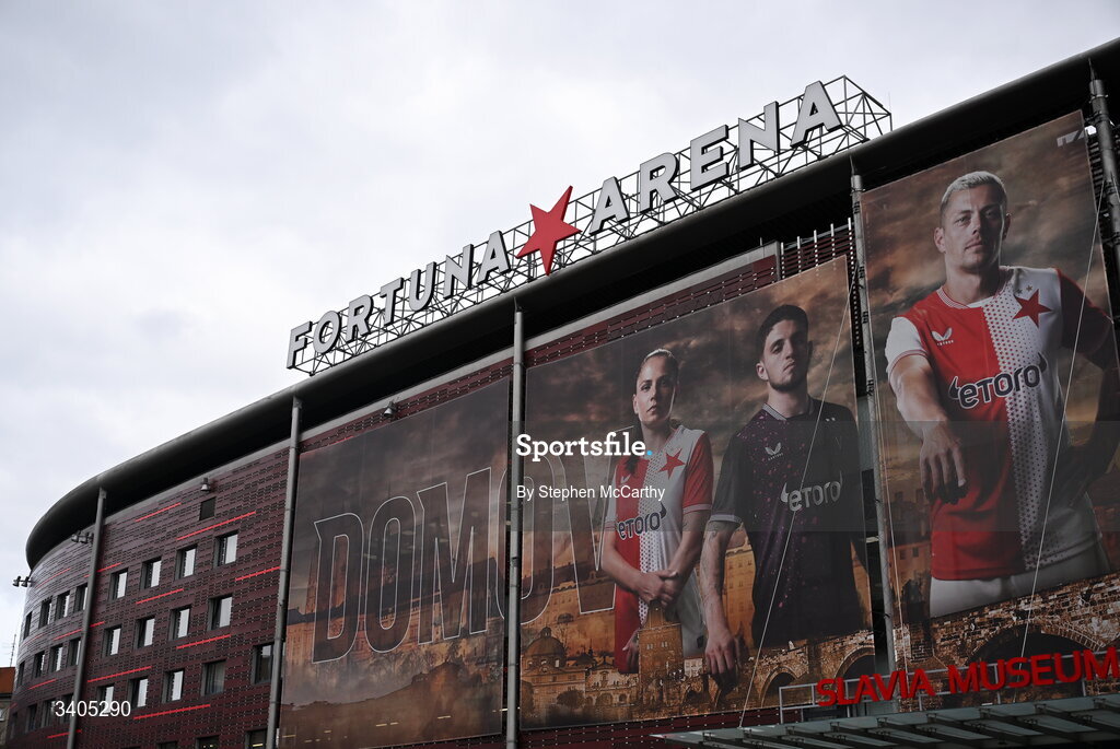26 March 2026; A general view of Fortuna Arena before the FIFA World Cup 2026 European Qualifiers play-off semi-final match between Czechia and Republic of Ireland at Fortuna Arena in Prague, Czechia. Photo by Stephen McCarthy/Sportsfile
