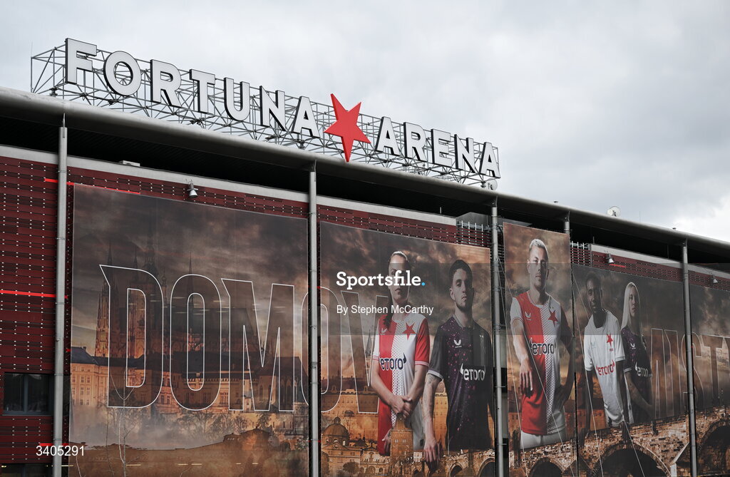 26 March 2026; A general view of Fortuna Arena before the FIFA World Cup 2026 European Qualifiers play-off semi-final match between Czechia and Republic of Ireland at Fortuna Arena in Prague, Czechia. Photo by Stephen McCarthy/Sportsfile