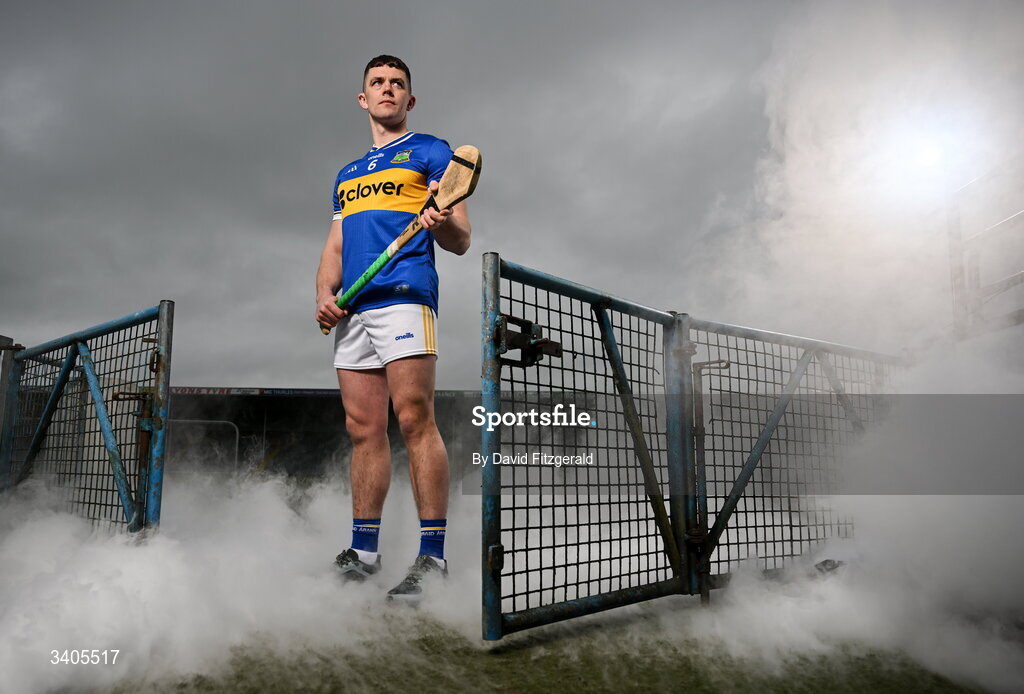 26 March 2026; Munster senior hurler Ronan Maher of Tipperary poses for a portrait for the Munster GAA Senior Hurling and Football Championship launch 2026 at FBD Semple Stadium in Thurles, Tipperary. Photo by David Fitzgerald/Sportsfile