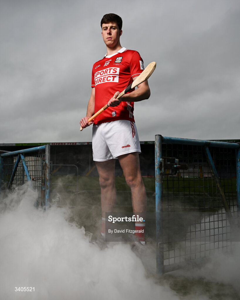 26 March 2026; Munster senior hurler Robert Downey of Cork poses for a portrait for the Munster GAA Senior Hurling and Football Championship launch 2026 at FBD Semple Stadium in Thurles, Tipperary. Photo by David Fitzgerald/Sportsfile