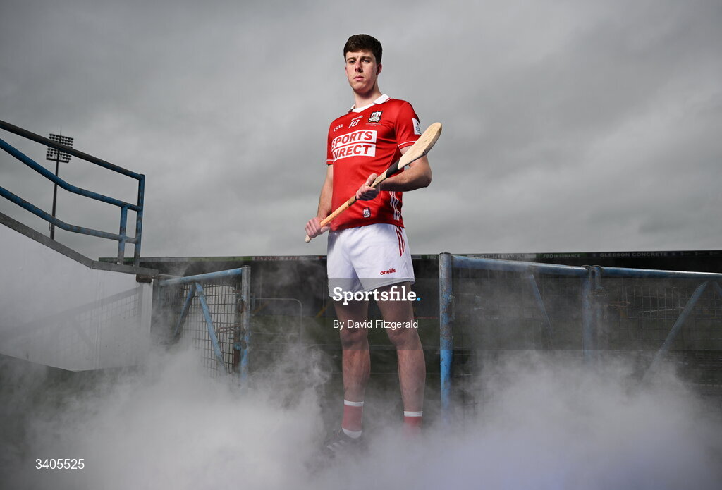 26 March 2026; Munster senior hurler Robert Downey of Cork poses for a portrait for the Munster GAA Senior Hurling and Football Championship launch 2026 at FBD Semple Stadium in Thurles, Tipperary. Photo by David Fitzgerald/Sportsfile