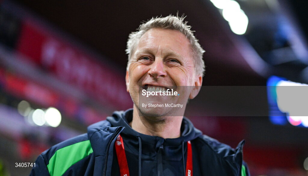 26 March 2026; Republic of Ireland head coach Heimir Hallgrimsson before the FIFA World Cup 2026 European Qualifiers play-off semi-final match between Czechia and Republic of Ireland at Fortuna Arena in Prague, Czechia. Photo by Stephen McCarthy/Sportsfile