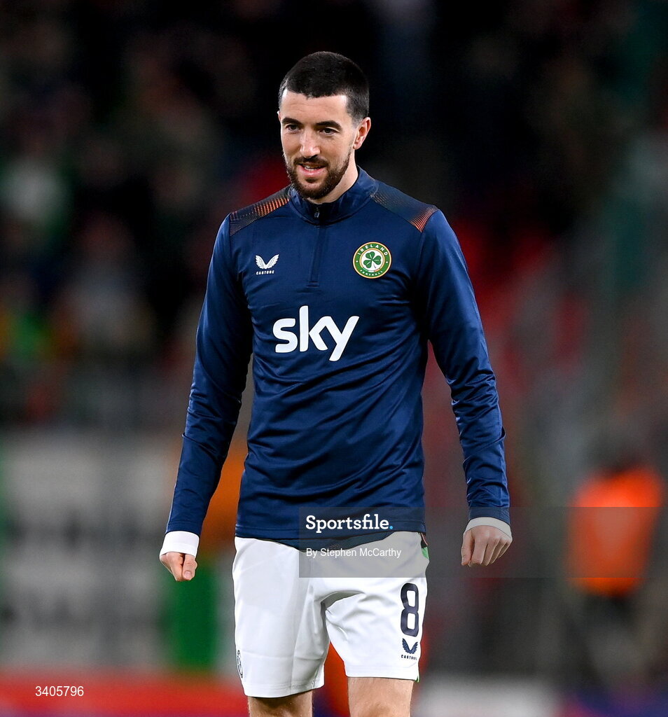 26 March 2026; / during the FIFA World Cup 2026 European Qualifiers play-off semi-final match between Czechia and Republic of Ireland at Fortuna Arena in Prague, Czechia. Photo by Stephen McCarthy/Sportsfile
