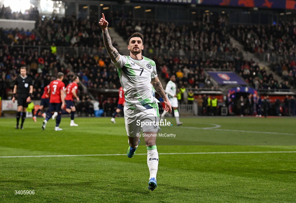 26 March 2026; / during the FIFA World Cup 2026 European Qualifiers play-off semi-final match between Czechia and Republic of Ireland at Fortuna Arena in Prague, Czechia. Photo by Stephen McCarthy/Sportsfile