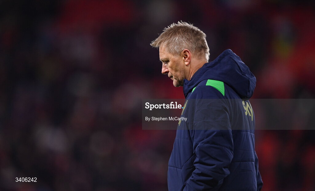 26 March 2026; Republic of Ireland head coach Heimir Hallgrimsson after the FIFA World Cup 2026 European Qualifiers play-off semi-final match between Czechia and Republic of Ireland at Fortuna Arena in Prague, Czechia. Photo by Stephen McCarthy/Sportsfile