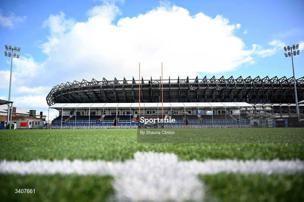 28 March 2026; A general view ahead of the Celtic Challenge final match between Wolfhounds and Clovers at The Hive Stadium in Edinburgh, Scotland. Photo by Shauna Clinton/Sportsfile
