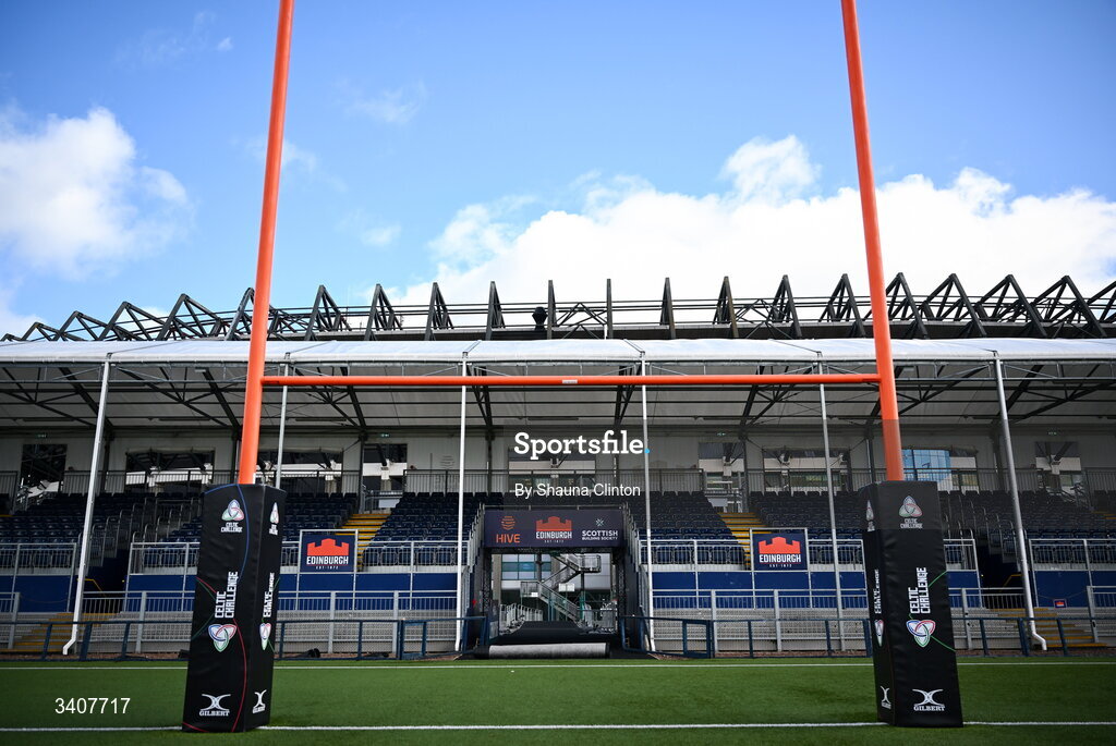 28 March 2026; A general view ahead of the Celtic Challenge final match between Wolfhounds and Clovers at The Hive Stadium in Edinburgh, Scotland. Photo by Shauna Clinton/Sportsfile